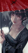画师wlop女刺客，战士等动漫人物插画作品