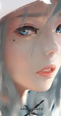 画师wlop女刺客，战士等动漫人物插画作品