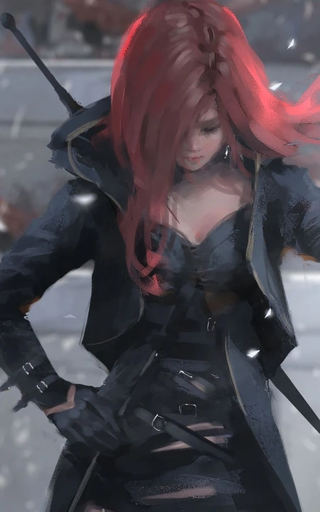 画师wlop女刺客，战士等动漫人物插画作品