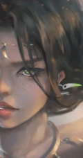 画师wlop女刺客，战士等动漫人物插画作品