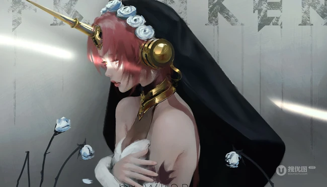 画师wlop女刺客，战士等动漫人物插画作品
