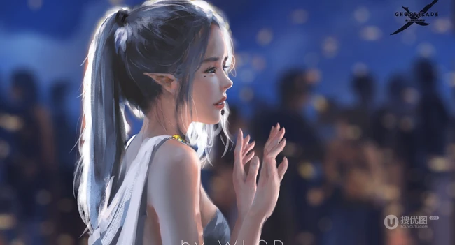 画师wlop女刺客，战士等动漫人物插画作品