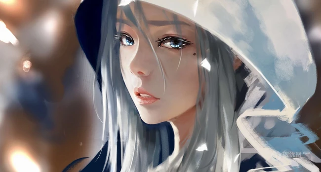 画师wlop女刺客，战士等动漫人物插画作品