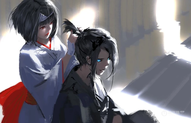 画师wlop女刺客，战士等动漫人物插画作品