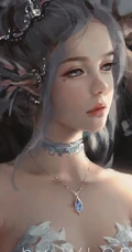 国内动漫画师WLOP唯美的黑裙公主插画作品鉴赏