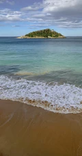 美丽的风景线沙滩，海滩高清手机壁纸