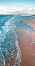 美丽的风景线沙滩，海滩高清手机壁纸