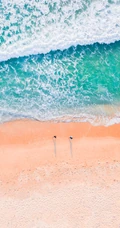 美丽的风景线沙滩，海滩高清手机壁纸