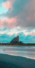 美丽的风景线沙滩，海滩高清手机壁纸