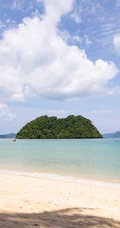美丽的风景线沙滩，海滩高清手机壁纸