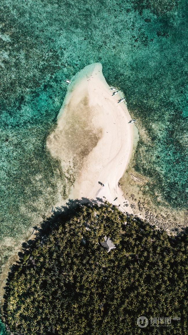 美丽的风景线沙滩，海滩高清手机壁纸