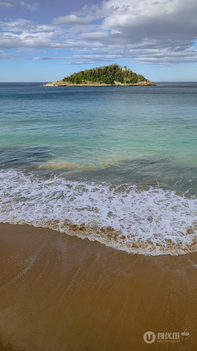 美丽的风景线沙滩，海滩高清手机壁纸