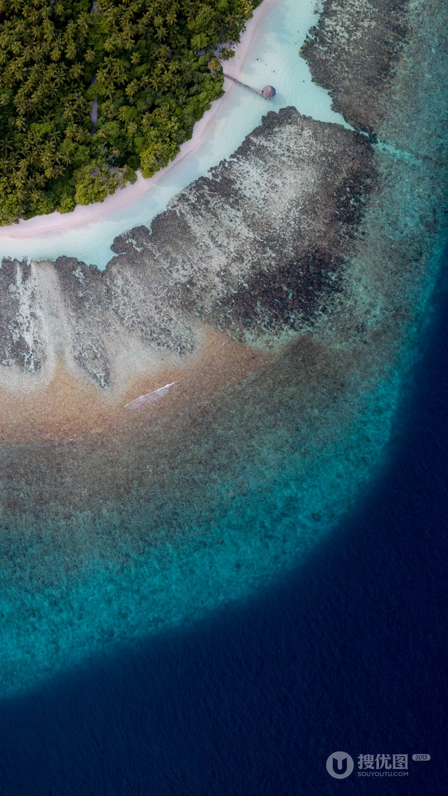 美丽的风景线沙滩，海滩高清手机壁纸