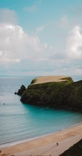 美丽的风景线沙滩，海滩高清手机壁纸