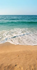 美丽的风景线沙滩，海滩高清手机壁纸