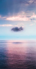 唯美的海上落日彩霞风景手机壁纸