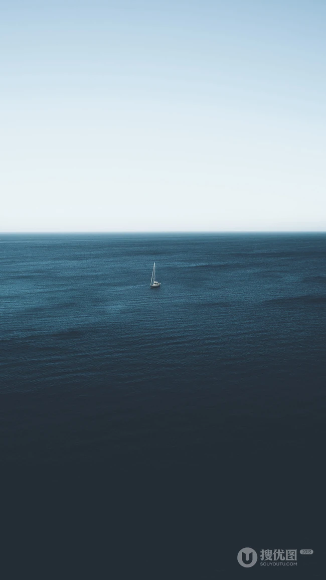 唯美的海上落日彩霞风景手机壁纸
