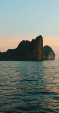 唯美的海上落日彩霞风景手机壁纸