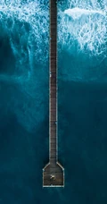 航拍靓丽的海上风景手机壁纸