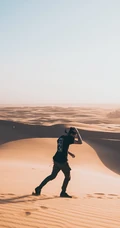 探索神秘的沙漠无人区，高清沙漠旅游手机壁纸图片