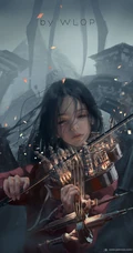 画师WLOP动漫美女插画作品高清手机壁纸下载