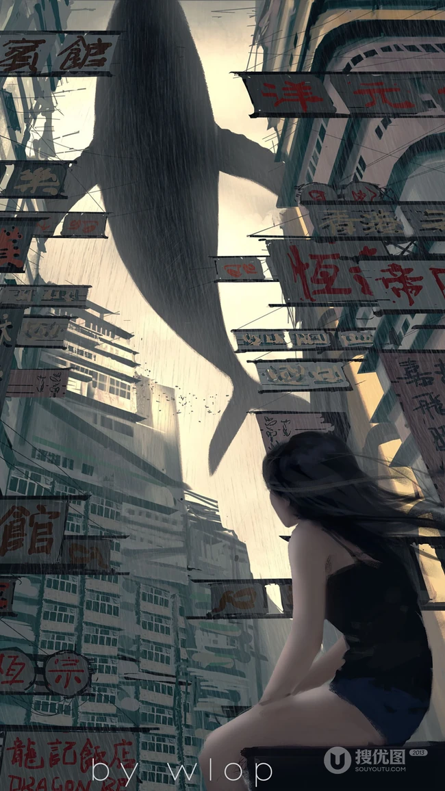 画师WLOP动漫美女插画作品高清手机壁纸下载
