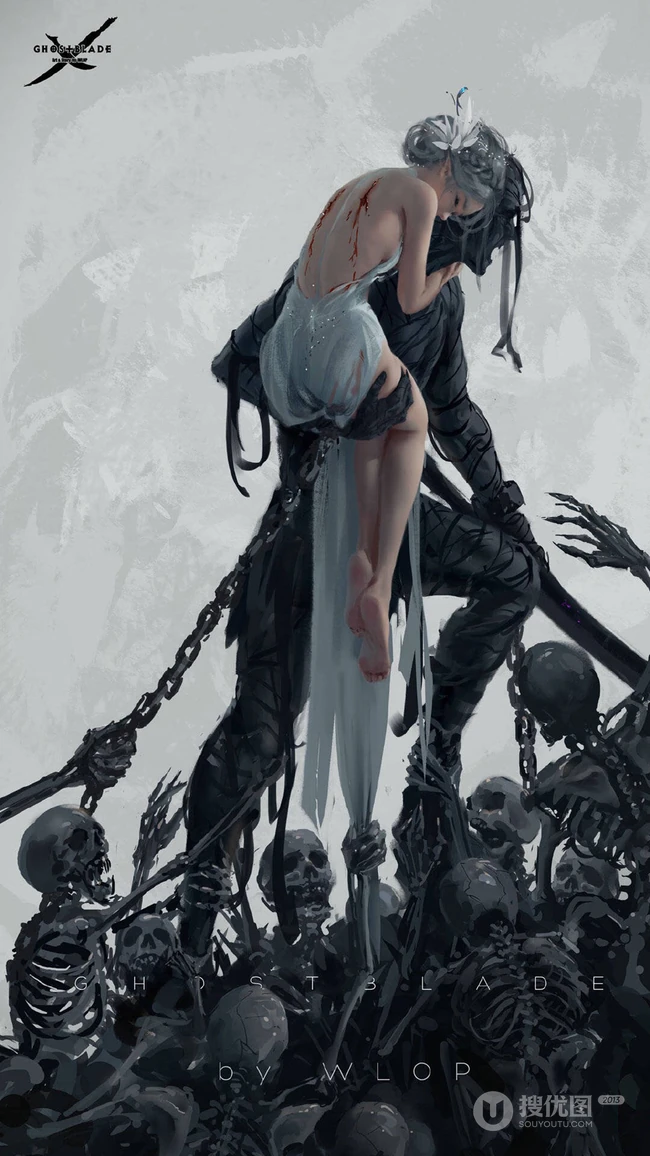 画师WLOP动漫美女插画作品高清手机壁纸下载