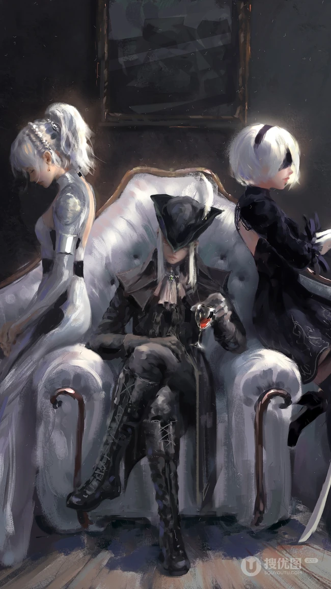 画师WLOP动漫美女插画作品高清手机壁纸下载