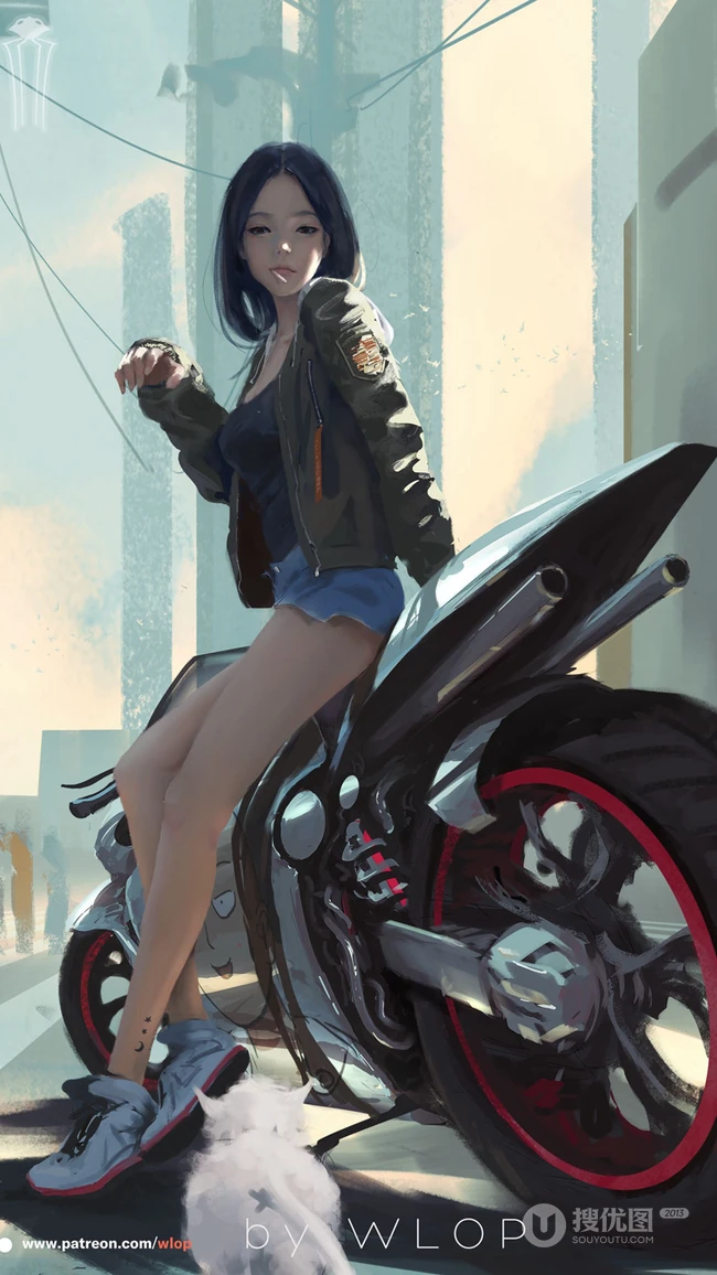 画师WLOP动漫美女插画作品高清手机壁纸下载