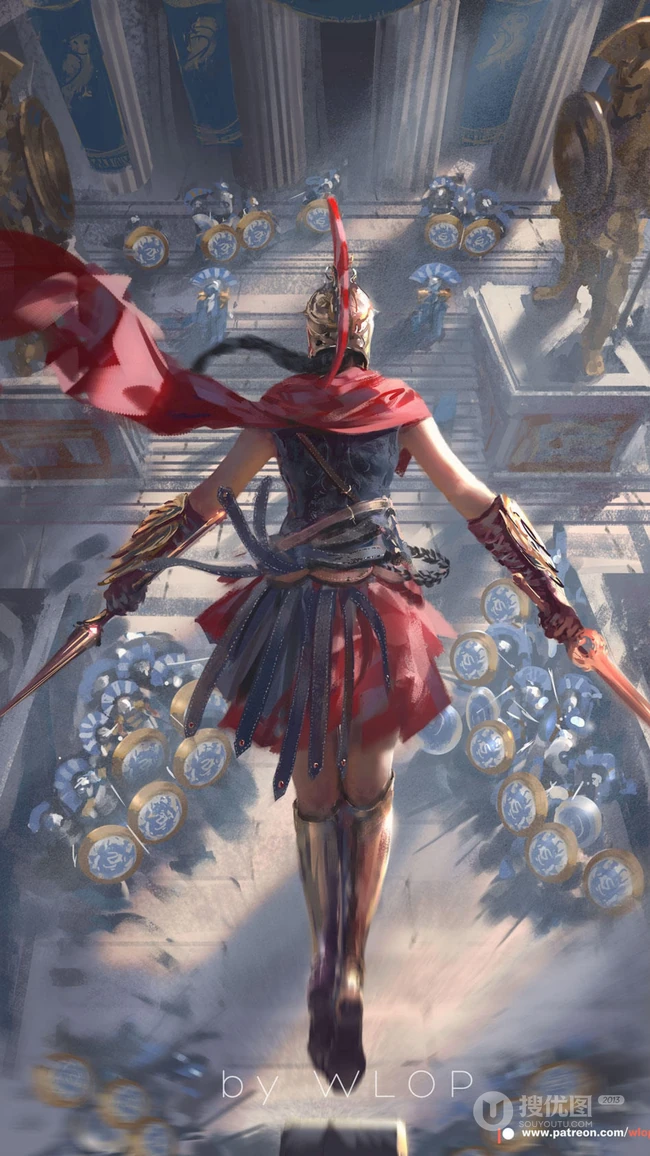 画师WLOP动漫美女插画作品高清手机壁纸下载