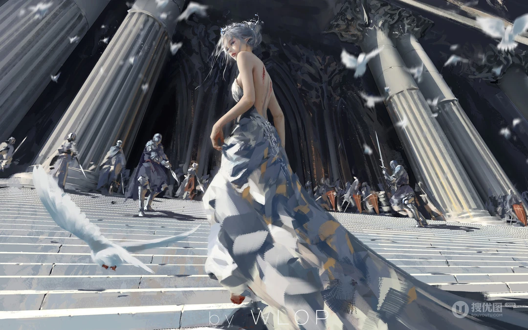 插画师wlop作品动漫女性人物插画壁纸图片系列二