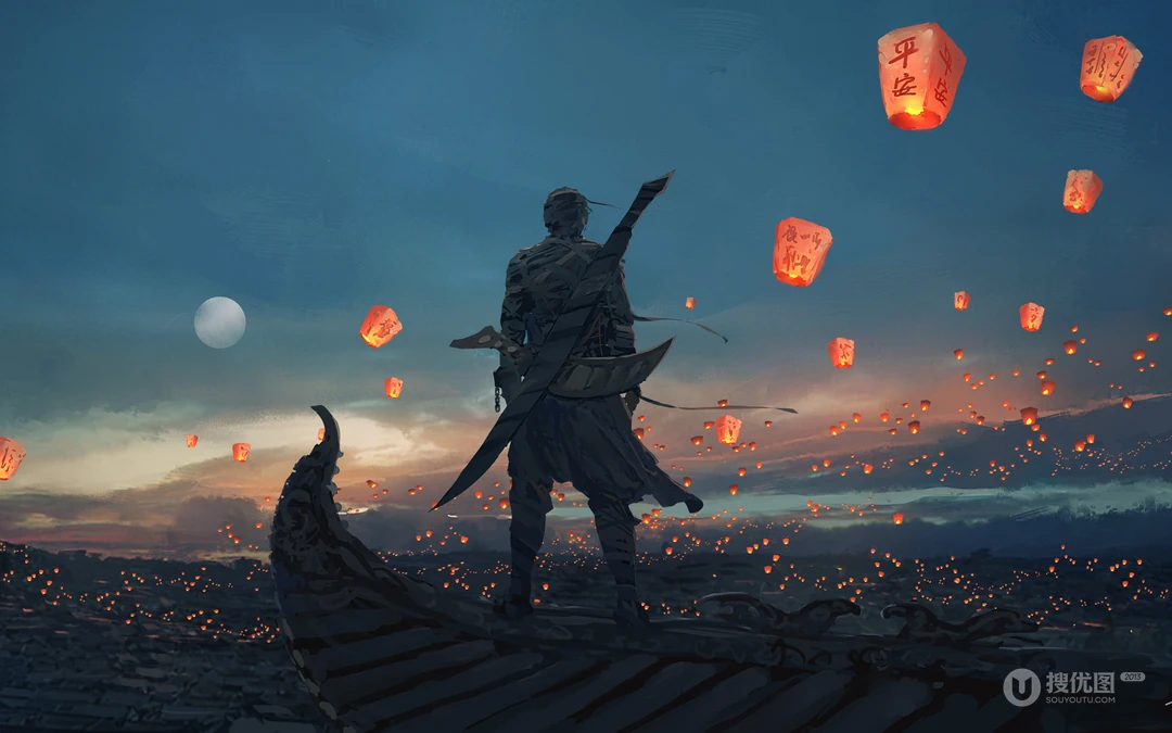 插画画师wlop高清游戏CG人物插画作品系列壁纸图片三