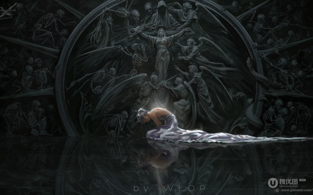 插画画师wlop高清游戏CG人物插画作品系列壁纸图片三