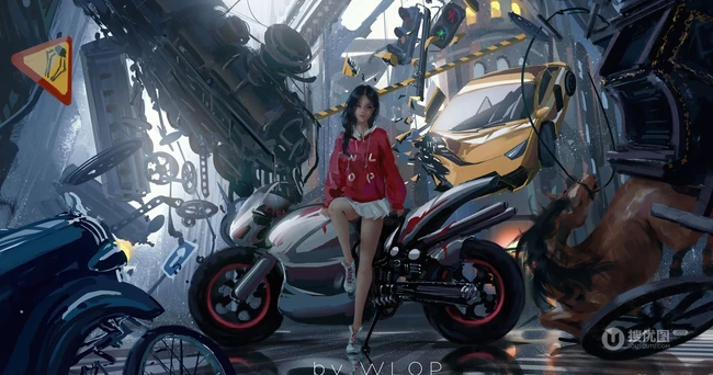 动漫插画师WLOP展现的宏伟场景插画作品