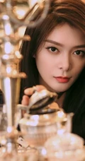 傅菁酷美时尚动人黑色连衣裙高清写真图片