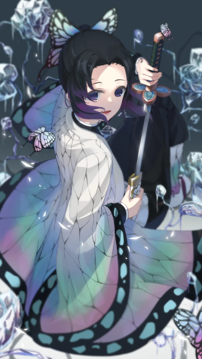 《鬼灭之刃》主要角色，虫柱&middot;蝴蝶忍，蝴蝶香奈惠，栗花落香奈乎手机壁纸