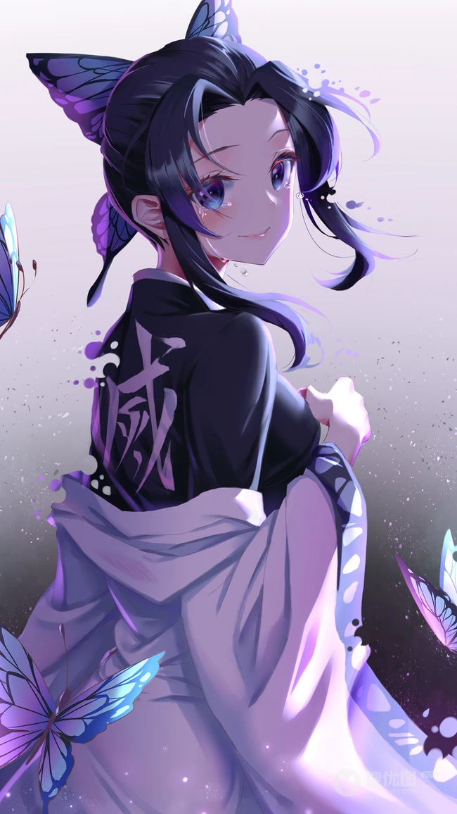 《鬼灭之刃》主要角色，虫柱&middot;蝴蝶忍，蝴蝶香奈惠，栗花落香奈乎手机壁纸