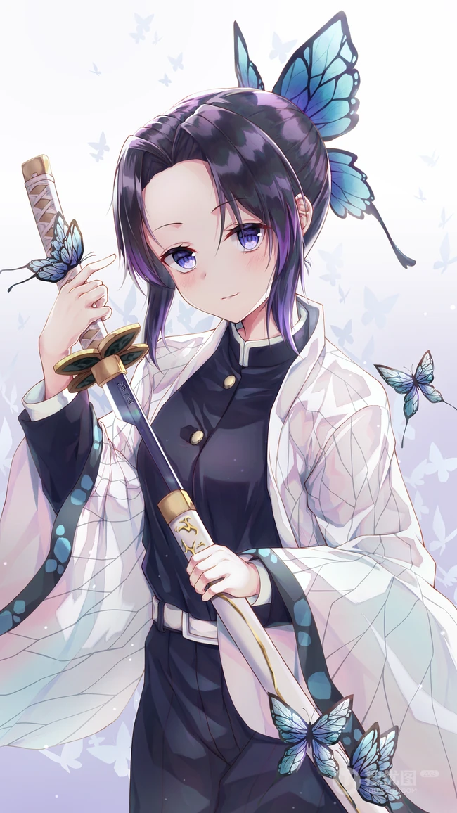 《鬼灭之刃》主要角色，虫柱&middot;蝴蝶忍，蝴蝶香奈惠，栗花落香奈乎手机壁纸