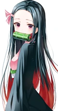 日本动漫《鬼灭之刃》主角&ldquo;灶门祢豆子&rdquo;手机壁纸