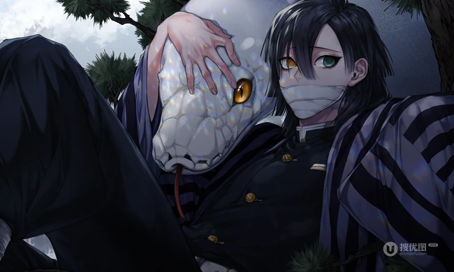 日漫&ldquo;鬼灭之刃&rdquo;主要人物角色插画图片