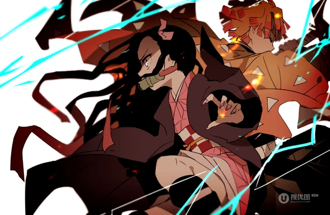 漫画鬼灭之刃高清人物封面插画图片