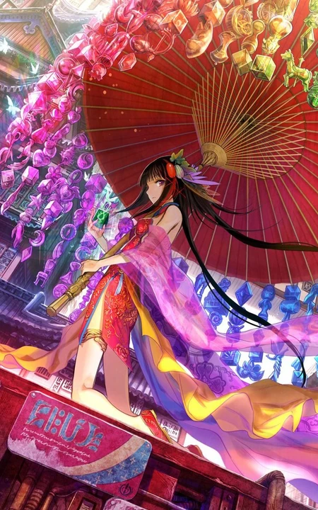 中国风动漫女生插画
