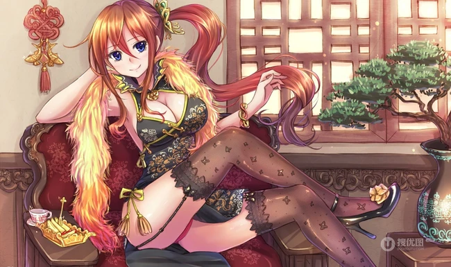 中国风动漫女生插画