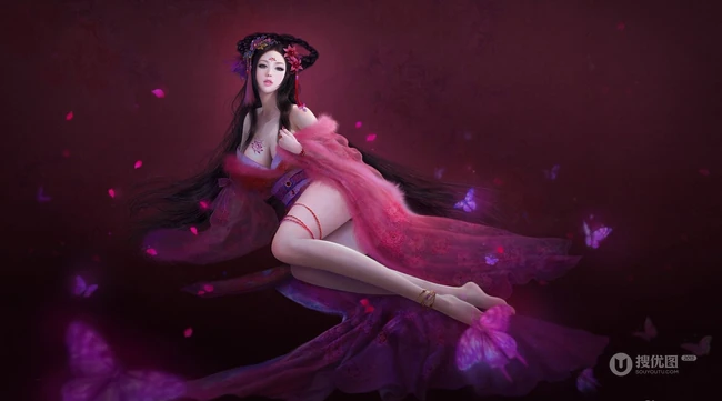 中国风动漫女生插画