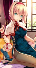 日漫风格的大眼汉服动漫少女