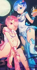 日漫风格的大眼汉服动漫少女