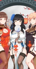 日漫风格的大眼汉服动漫少女