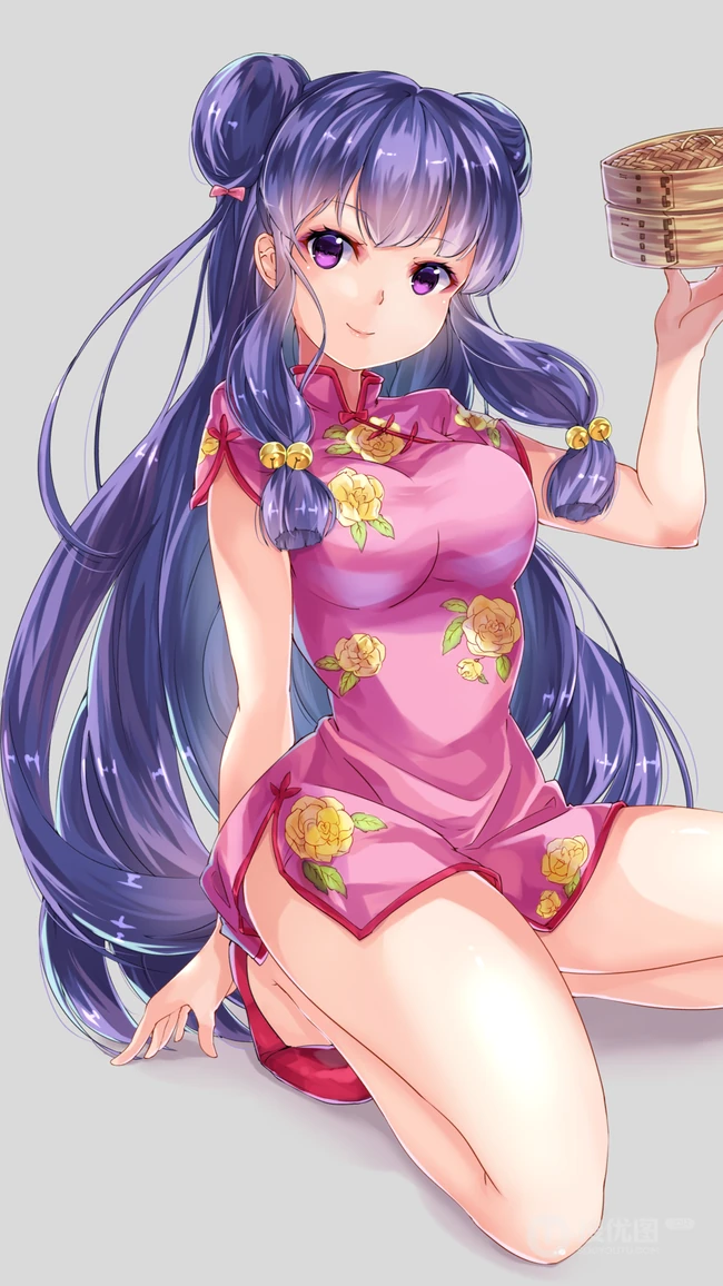 日漫风格的大眼汉服动漫少女
