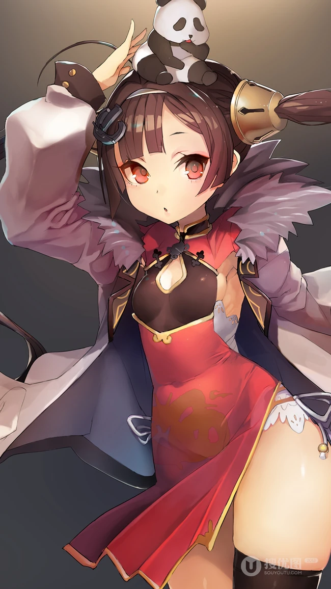 日漫风格的大眼汉服动漫少女