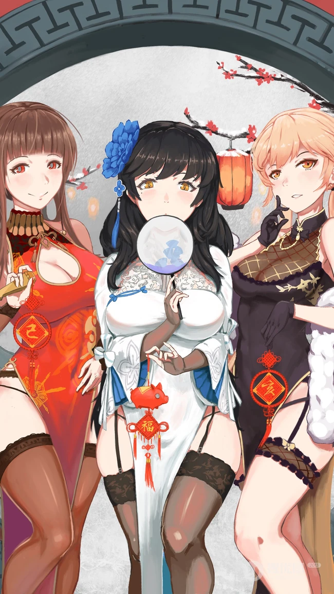 日漫风格的大眼汉服动漫少女